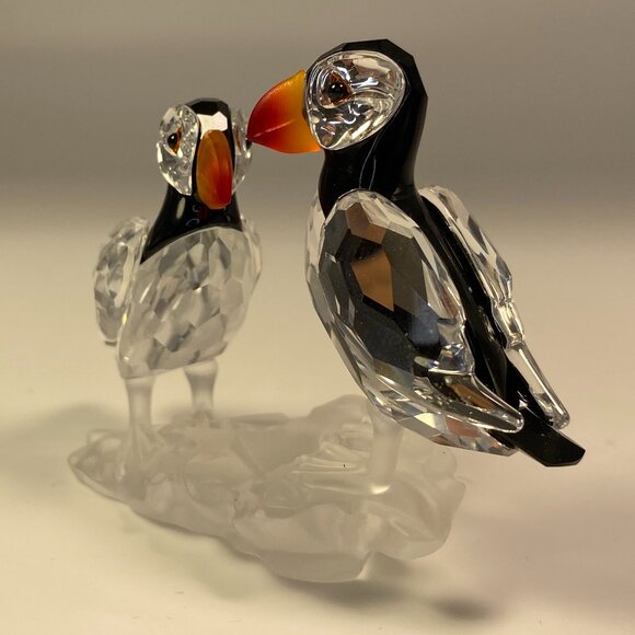 Swarovski Crystal Puffins Figurine, Retired Collectible, Excellent Condition - Picture 2 of 9